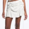 Minifalda con fruncidos – Beige claro apagado Minifalda con fruncidos – Beige claro apagado
