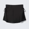 Minifalda con fruncidos y cordón – Negro Minifalda con fruncidos y cordón – Negro