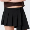 Minifalda cruzada plisada asimétrica – Negro Minifalda cruzada plisada asimétrica – Negro