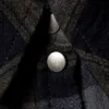 Minivestido camisero de manga larga – Cuadros gris oscuro