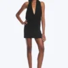 Minivestido con cuello halter – Negro Minivestido con cuello halter – Negro