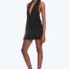 Minivestido con cuello halter – Negro Minivestido con cuello halter – Negro