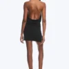 Minivestido con cuello halter – Negro Minivestido con cuello halter – Negro