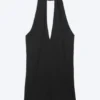 Minivestido con cuello halter – Negro Minivestido con cuello halter – Negro