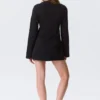 Minivestido de algodón de manga larga – Negro Minivestido de algodón de manga larga – Negro