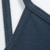 Minivestido de jersey con cuello en V – Azul oscuro