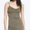 Minivestido de jersey con cuello en V – Gris empolvado Minivestido de jersey con cuello en V – Gris empolvado