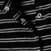 Minivestido de manga larga con botones a presión – Rayas negras