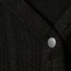 Minivestido de manga larga con cuello en V – Negro Minivestido de manga larga con cuello en V – Negro