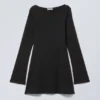Minivestido de manga larga – Negro Minivestido de manga larga – Negro