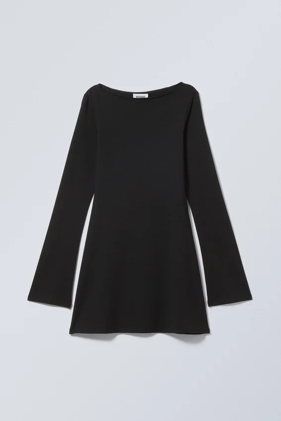 Minivestido de manga larga – Negro Minivestido de manga larga – Negro