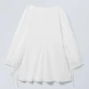 Minivestido de popelín de algodón con detalle de lazo – Blanco Minivestido de popelín de algodón con detalle de lazo – Blanco