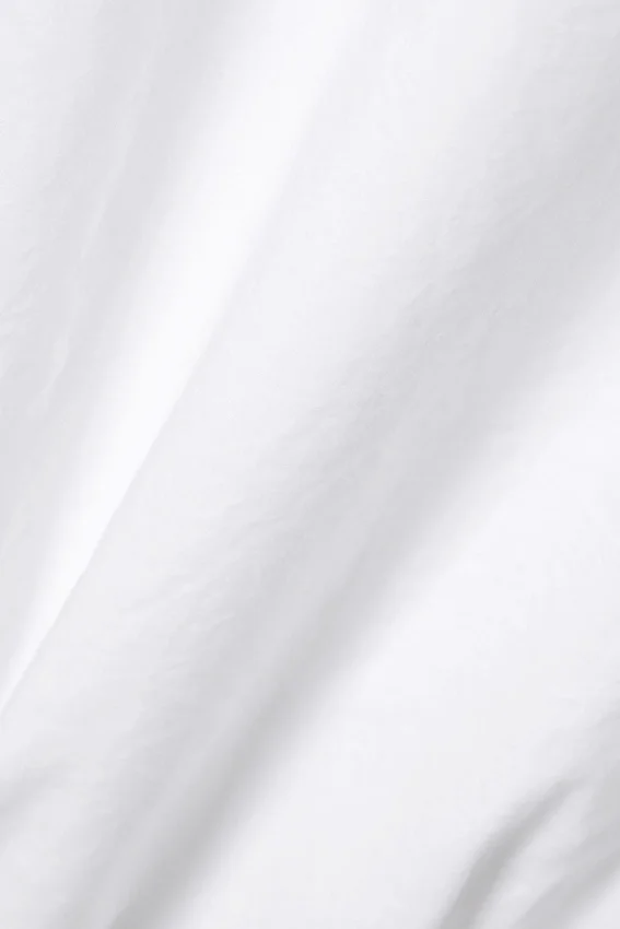 Minivestido de popelín de algodón con detalle de lazo – Blanco Minivestido de popelín de algodón con detalle de lazo – Blanco