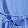Minivestido de sarga con lazos – Azul Minivestido de sarga con lazos – Azul