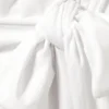 Minivestido drapeado con lazo delantero – Blanco Minivestido drapeado con lazo delantero – Blanco