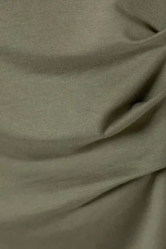 Minivestido drapeado – Verde caqui apagado