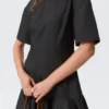 Minivestido entallado y acampanado – Gris oscuro Minivestido entallado y acampanado – Gris oscuro