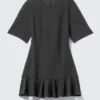 Minivestido entallado y acampanado – Gris oscuro Minivestido entallado y acampanado – Gris oscuro