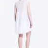 Minivestido holgado con cuello en V – Blanco Minivestido holgado con cuello en V – Blanco