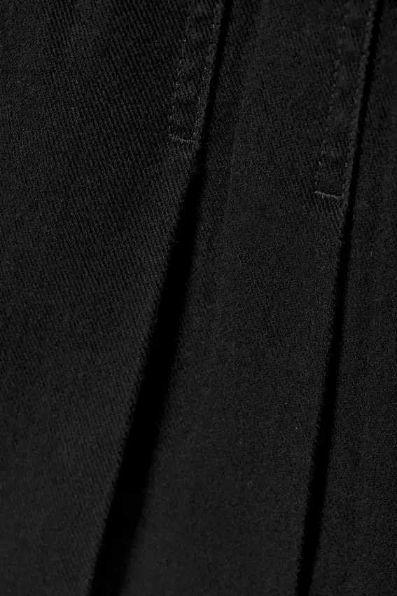 Minivestido plisado con cinturón – Negro Minivestido plisado con cinturón – Negro