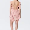 Minivestido sin mangas con cuello cuadrado – Rosa – Estampado floral
