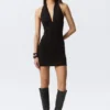 Minivestido sin mangas con cuello halter – Negro Minivestido sin mangas con cuello halter – Negro