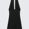 Minivestido sin mangas con cuello halter – Negro Minivestido sin mangas con cuello halter – Negro