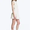 Minivestido sin mangas de sarga – Blanco Minivestido sin mangas de sarga – Blanco