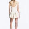 Minivestido sin mangas de sarga – Blanco Minivestido sin mangas de sarga – Blanco