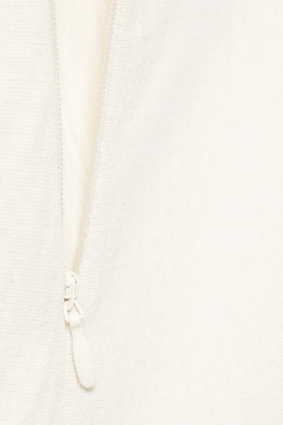 Minivestido sin mangas de sarga – Blanco Minivestido sin mangas de sarga – Blanco