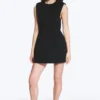 Minivestido sin mangas de sarga – Negro Minivestido sin mangas de sarga – Negro
