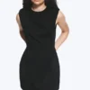 Minivestido sin mangas de sarga – Negro Minivestido sin mangas de sarga – Negro