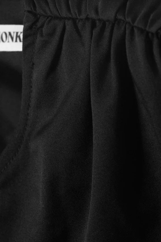 Minivestido sin mangas de sarga – Negro Minivestido sin mangas de sarga – Negro
