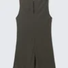 Minivestido sin mangas y con cuello barco, transparente – Gris oscuro Minivestido sin mangas y con cuello barco, transparente – Gris oscuro