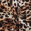 Minivestido tipo camisa de manga corta – Estampado de leopardo Minivestido tipo camisa de manga corta – Estampado de leopardo