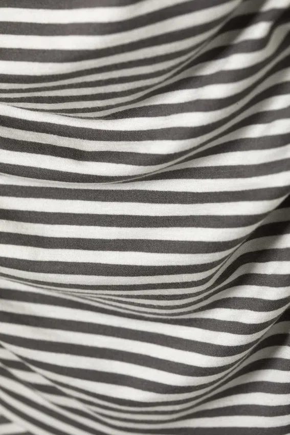 Minivestido tubo con fruncidos – Rayas blancas y marrón oscuro Minivestido tubo con fruncidos – Rayas blancas y marrón oscuro