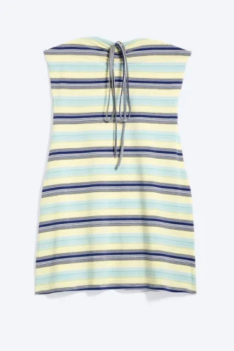 Minivestido tubo – Rayas azul/verde/amarillo