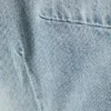 Mono de denim con cuello halter – Azul Space – Azul claro