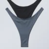 Pack de 2 braguitas de bikini brasileñas mini – Negro y azul brillante Pack de 2 braguitas de bikini brasileñas mini – Negro y azul brillante