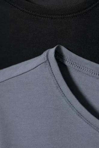 Pack de 2 camisetas de corte ajustado – Negro