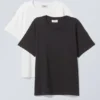 Pack de 2 camisetas Essence Standard – Negro y blanco Pack de 2 camisetas Essence Standard – Negro y blanco