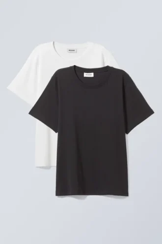 Pack de 2 camisetas Essence Standard – Negro y blanco