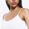 Pack de 2 camisetas sin mangas de algodón con cuello en V y corte entallado – Blanco Pack de 2 camisetas sin mangas de algodón con cuello en V y corte entallado – Blanco
