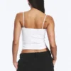Pack de 2 camisetas sin mangas de algodón con cuello en V y corte entallado – Blanco Pack de 2 camisetas sin mangas de algodón con cuello en V y corte entallado – Blanco