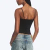 Pack de 2 camisetas sin mangas de algodón de corte ajustado con cuello en V – Rosa empolvado claro/Negro