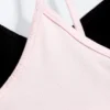 Pack de 2 camisetas sin mangas de algodón de corte ajustado con cuello en V – Rosa empolvado claro/Negro
