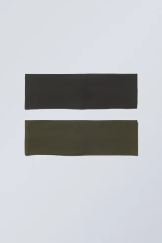 Pack de 2 diademas – Gris oscuro y verde caqui oscuro