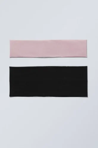 Pack de 2 diademas transparentes – Rosa y negro