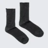 Pack de 2 pares de calcetines cortos con volantes y purpurina – Purpurina negra Pack de 2 pares de calcetines cortos con volantes y purpurina – Purpurina negra