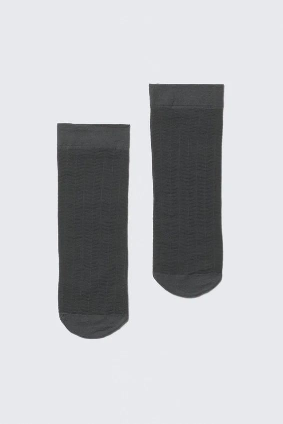 Pack de 2 pares de calcetines de encaje – Gris oscuro Pack de 2 pares de calcetines de encaje – Gris oscuro
